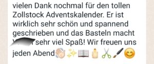 super Feedback zum Adventskalender Arifs Abenteuer